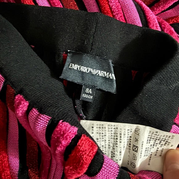 Emporio Armani Jumpsuit Set in Red Pink and Black - Picture 5 of 7